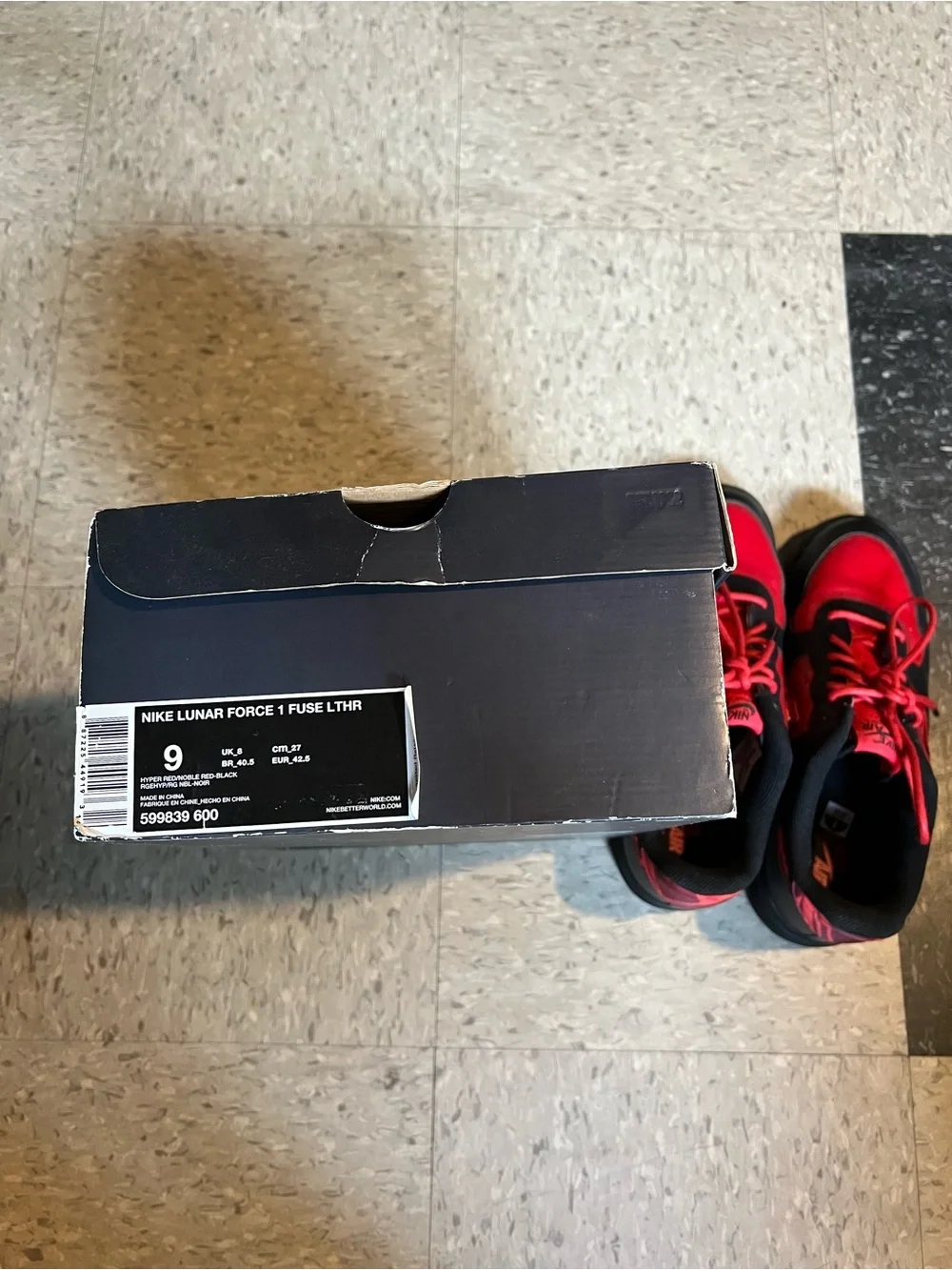 Nike Lunar Force 1 Fuse Leather Hyper Red